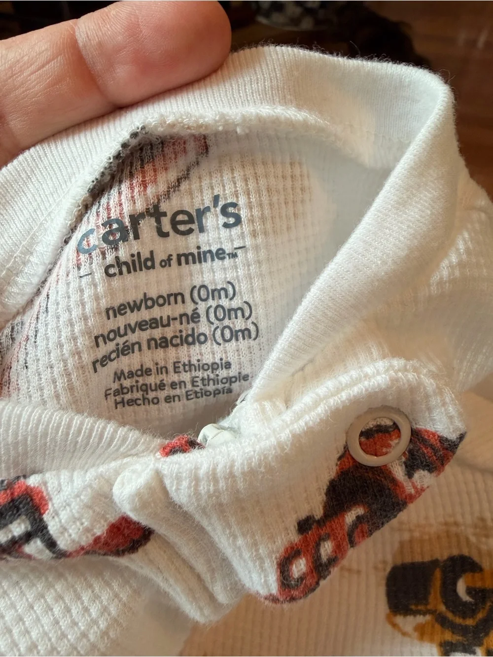 Carter's Child of Mine Newborn Boy Construction Outfit Set